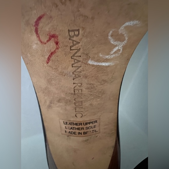 Banana Republic Brown Leather Braided Kitten Heel - Picture 8 of 9